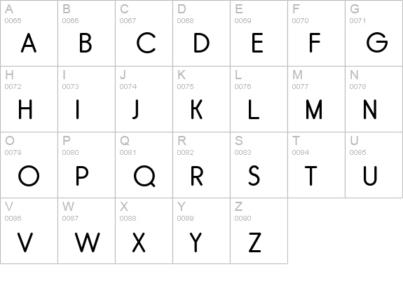 Rimouski uppercase A-Z preview