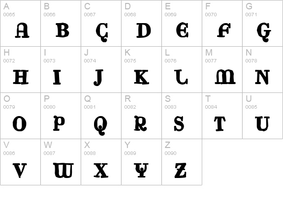 Rina Ink uppercase A-Z preview
