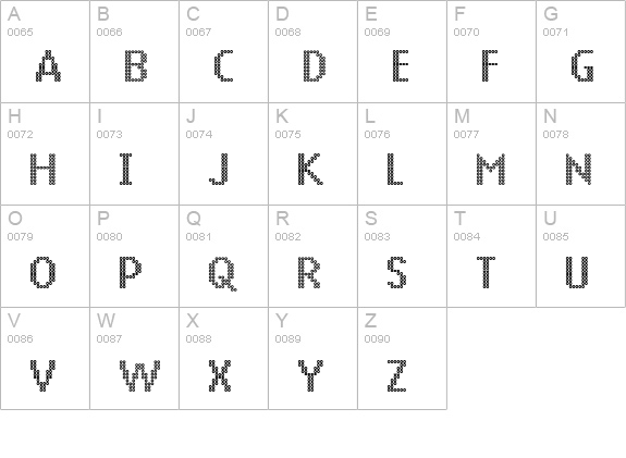 Ring Matrix uppercase A-Z preview