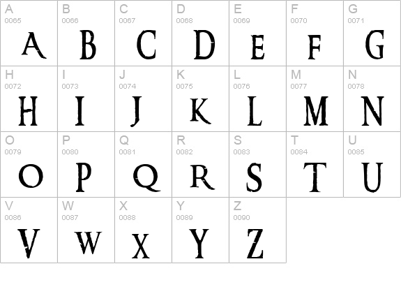 Ringbearer Medium uppercase A-Z preview