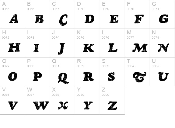 Rinse uppercase A-Z preview