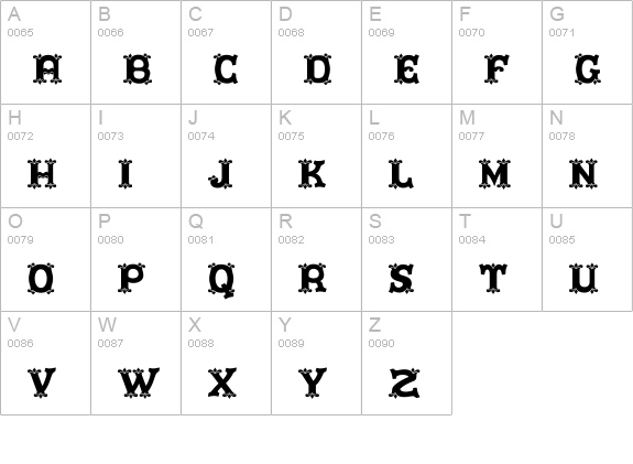 Rio Mesa uppercase A-Z preview