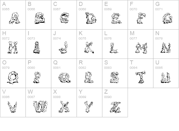 RiotAct uppercase A-Z preview