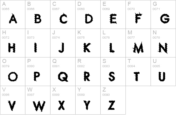 Ripple Crumb uppercase A-Z preview