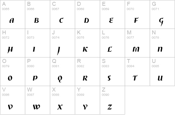Risaltyp uppercase A-Z preview