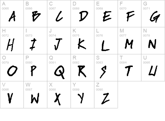 rise up uppercase A-Z preview