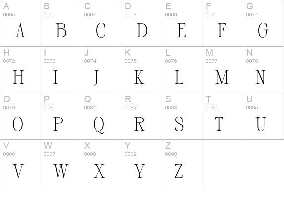 Risley uppercase A-Z preview