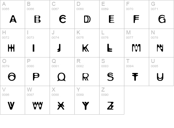 Ritual-One uppercase A-Z preview
