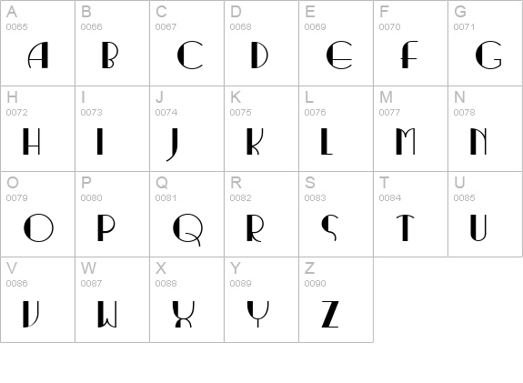 RitzyNormal uppercase A-Z preview