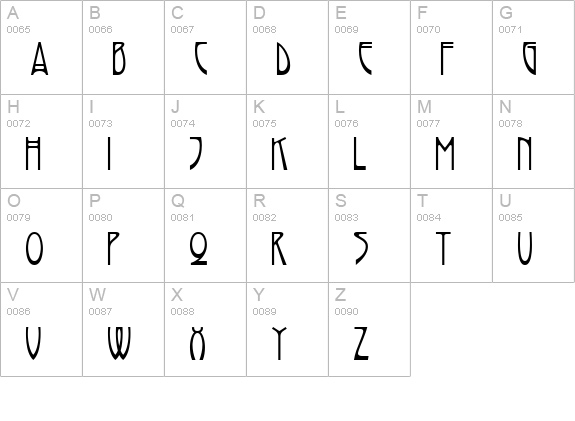 Rivanna NF uppercase A-Z preview