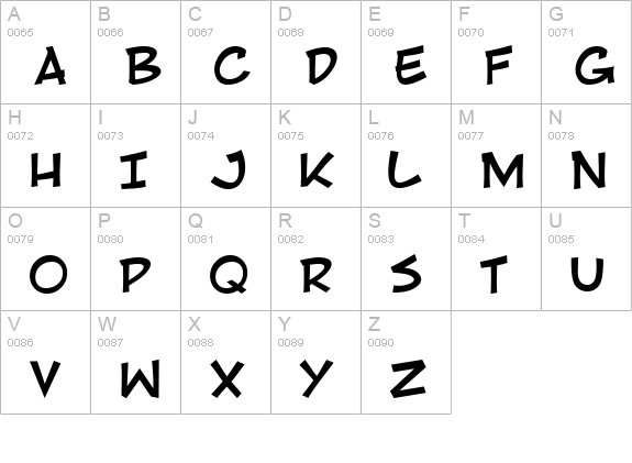 RivenShield uppercase A-Z preview
