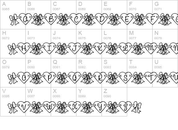 RMBowhrt uppercase A-Z preview