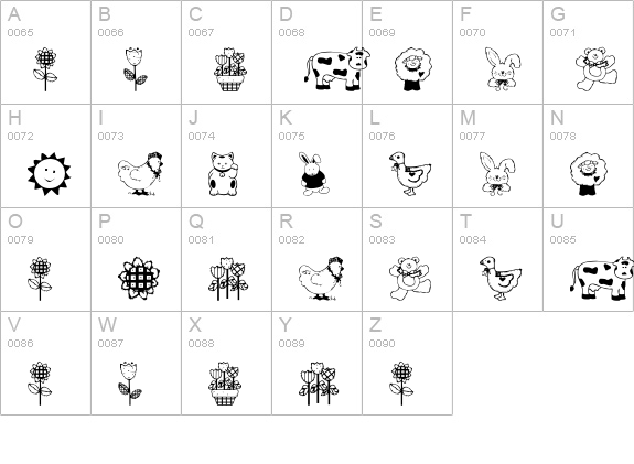 RMCountry  uppercase A-Z preview
