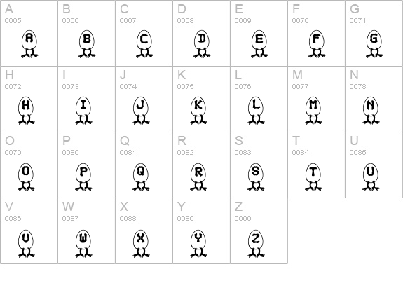 RMEgg  uppercase A-Z preview