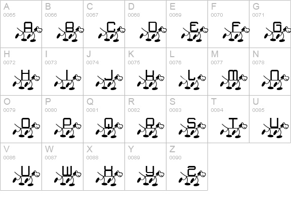 RMFido uppercase A-Z preview