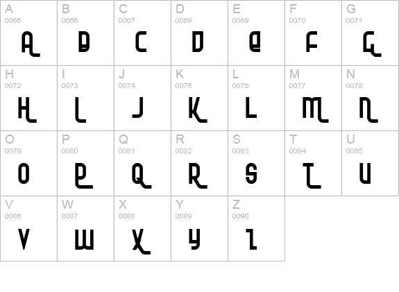 Ro'Ki'Kier uppercase A-Z preview