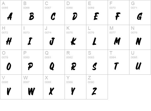 Road Blast Font uppercase A-Z preview