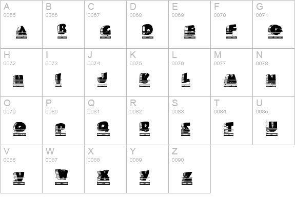 Roady Roadrunner uppercase A-Z preview