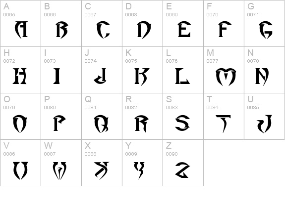 Roar uppercase A-Z preview