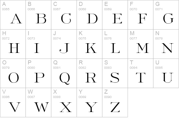 RobertoLight uppercase A-Z preview