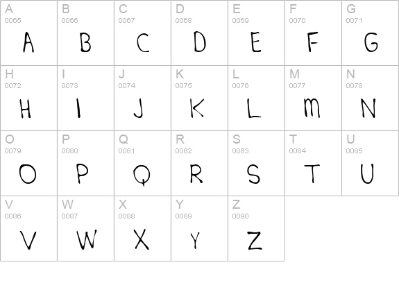 RobinsHand Regular uppercase A-Z preview
