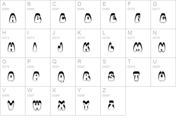 RobleRoundedSCapsSSK uppercase A-Z preview