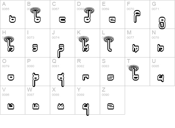 Robokid uppercase A-Z preview