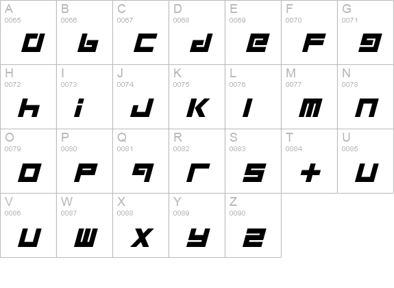 Robot Children
 uppercase A-Z preview