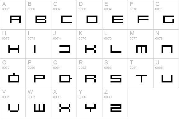 Robotastic
 uppercase A-Z preview