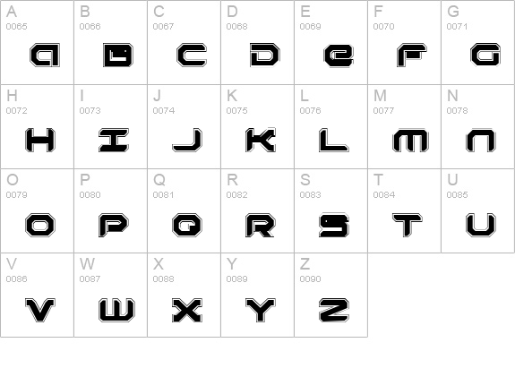 Robotaur Academy uppercase A-Z preview