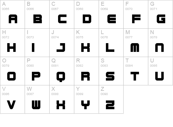 Robotica New uppercase A-Z preview