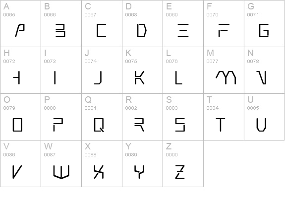 RoboType Regular uppercase A-Z preview