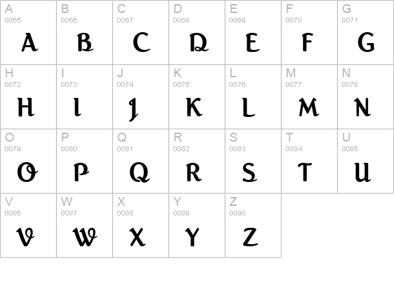 Rochefort-Regular uppercase A-Z preview
