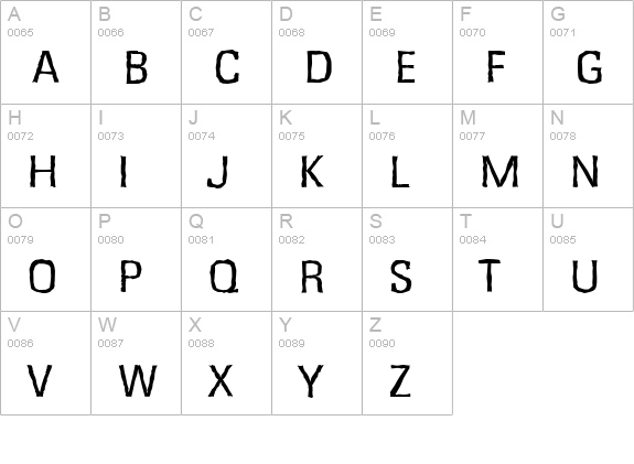 RochesterAntique-Regular uppercase A-Z preview