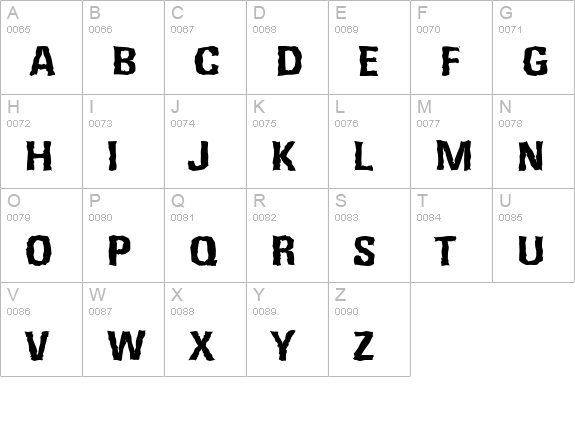 RochesterRandom-Xbold-Regular uppercase A-Z preview