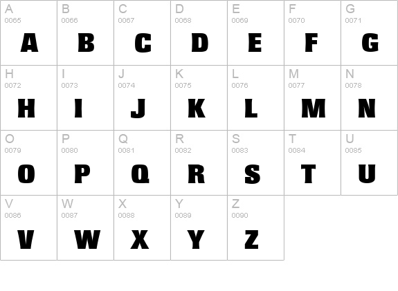 RochesterSerial-Black-Regular uppercase A-Z preview