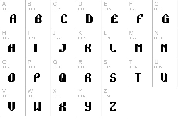 Rocket Propelled - DGL uppercase A-Z preview
