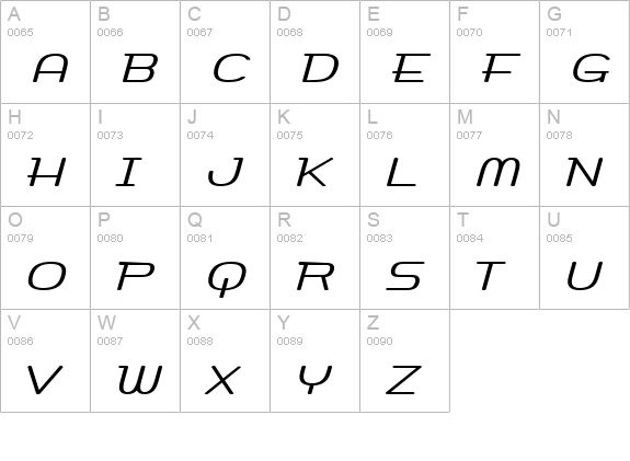 Rocket Script uppercase A-Z preview