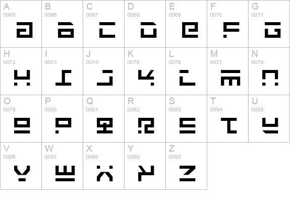 Rocket Type uppercase A-Z preview