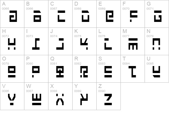 Rocket Type Condensed uppercase A-Z preview