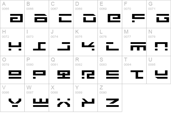 Rocket Type Expanded uppercase A-Z preview