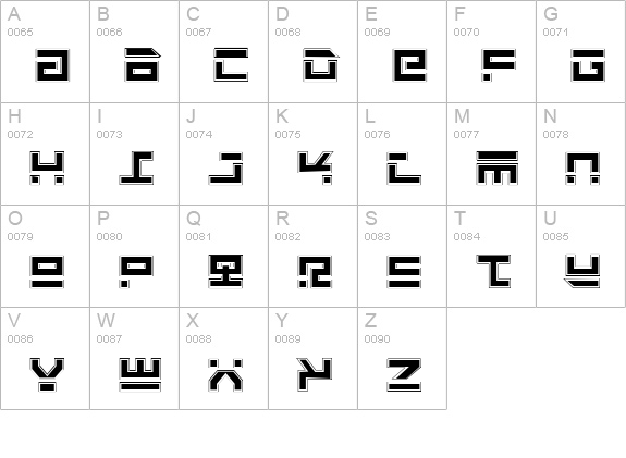 Rocket Type Pro uppercase A-Z preview
