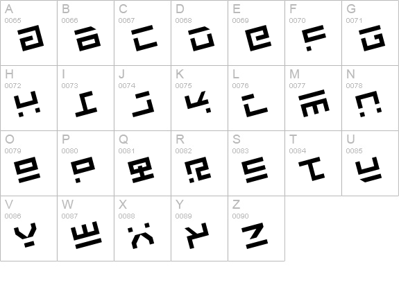 Rocket Type Rotate uppercase A-Z preview