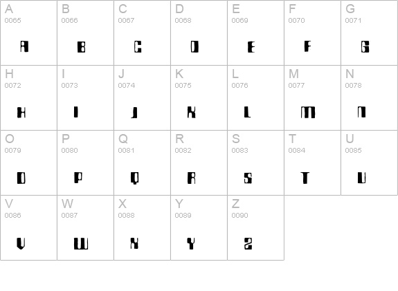 Rocket70 uppercase A-Z preview