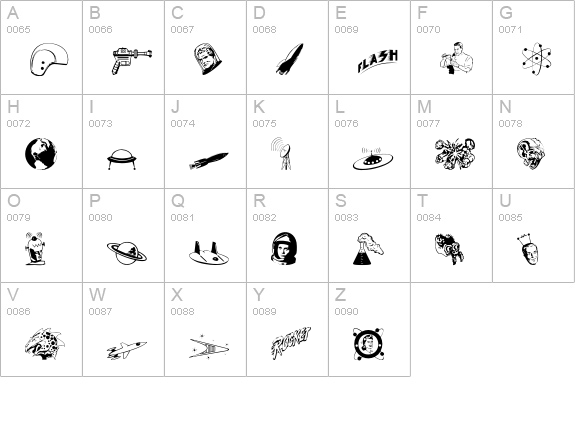 RocketScience-1 uppercase A-Z preview