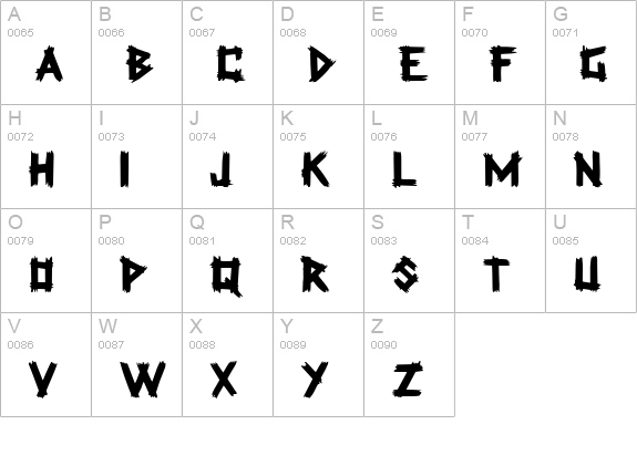 Rockmaker Regular uppercase A-Z preview