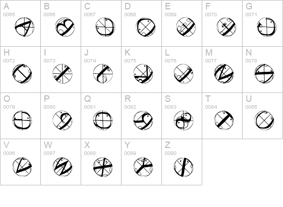 RodauButtons uppercase A-Z preview
