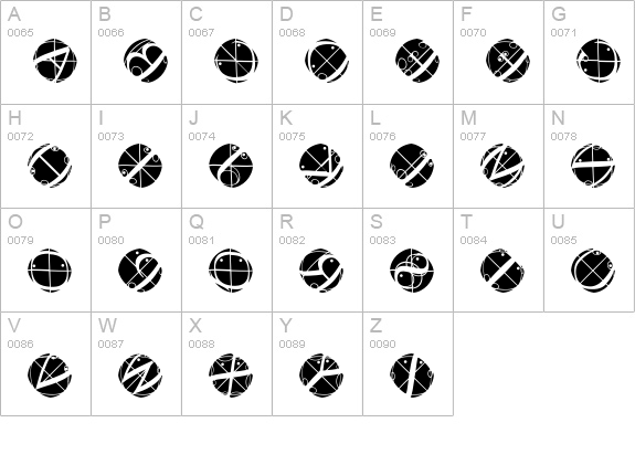 RodauButtonsInverse uppercase A-Z preview