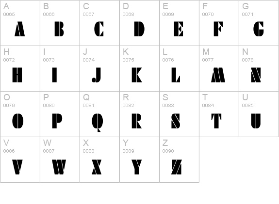 Rodchenko Cn Bold uppercase A-Z preview