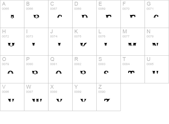Rodeo Clown Half Fill uppercase A-Z preview